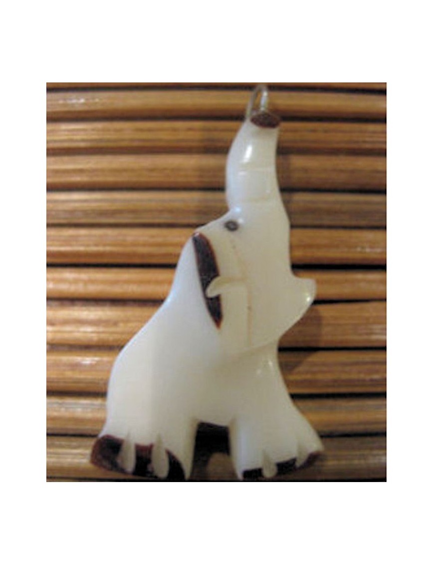 Pendentif tagua éléphant 