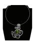 Tour de cou perle tagua olive vert
