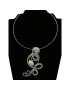 Tour de cou perle tagua olive blanc