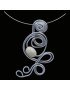 Tour de cou perle tagua olive blanc