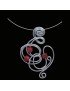 Tour de cou perle tagua rouge