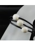 Bracelet perles tagua et cuir
