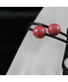 Bracelet perles tagua et cuir