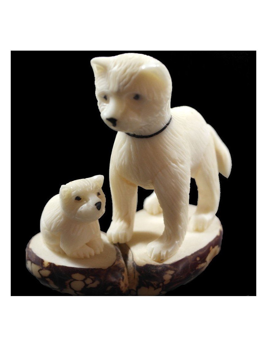  Chats taillés dans la graine de tagua