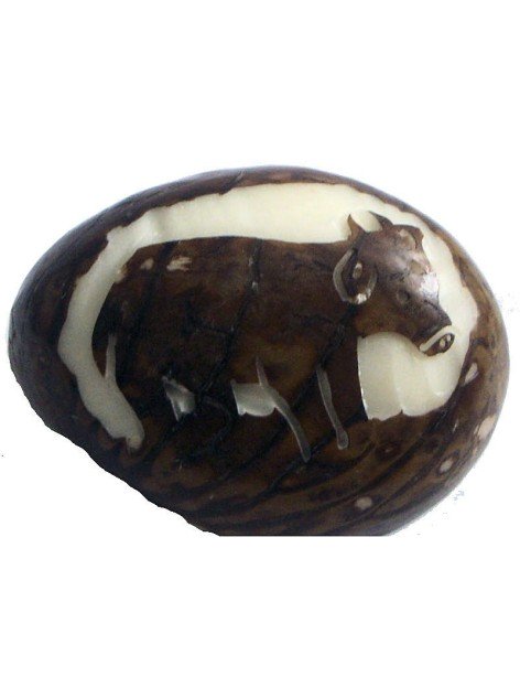 Graine de tagua gravure vache Graine de tagua gravure vache