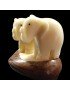Eléphants taillés dans la graine de tagua
