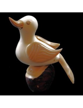 Canard taillé dans la graine de tagua