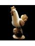 Coq taillé dans la graine de tagua