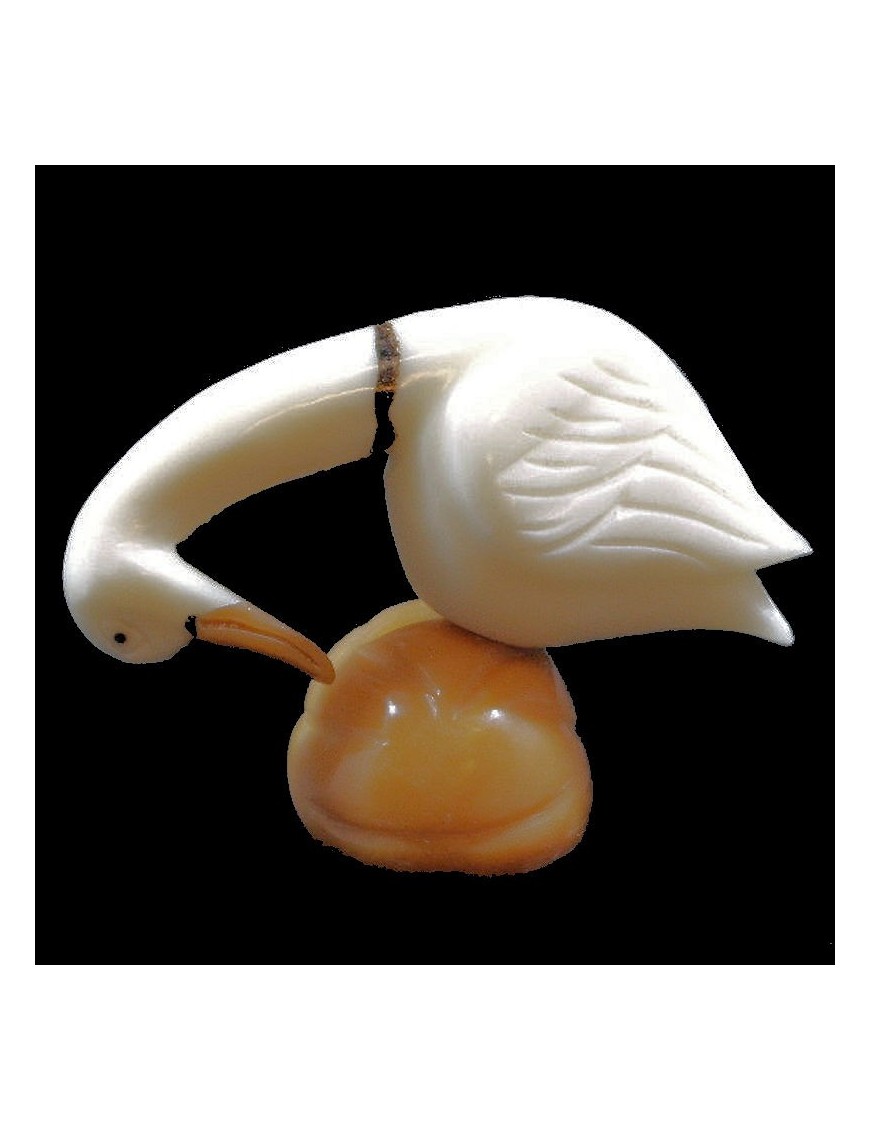 Oie taillé dans la graine de tagua