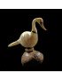 Cygne taillé dans la graine de tagua 