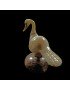 Cygne taillé dans la graine de tagua 