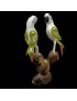 Perroquets taillés dans la graine de tagua