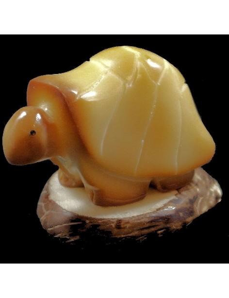 Tortue taillée dans la graine de tagua Tortue taillée dans la graine de tagua