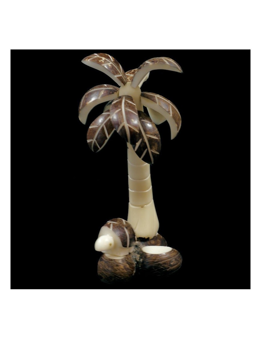 Cocotier taillé dans la graine de tagua 