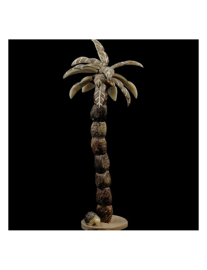 Grand arbre à tagua taillé dans sa graine