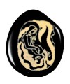 Signe Verseau en ivoire végétal ou tagua