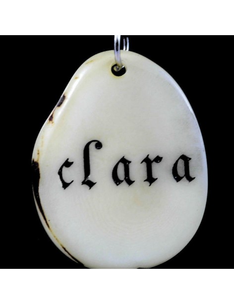 Tranche de tagua gravée prénom Clara