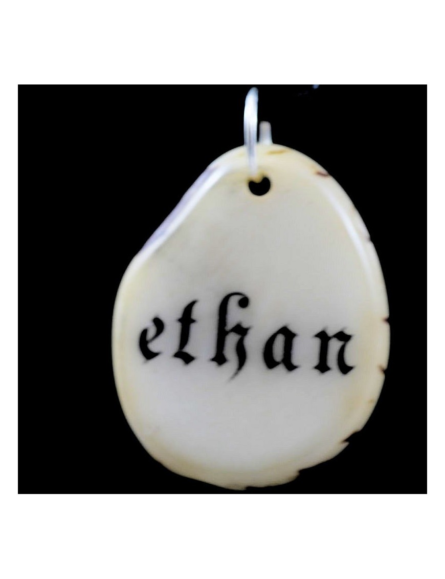 Tranche de tagua gravée prénom Ethan
