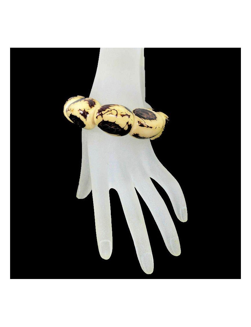 Bracelet tagua bombé 