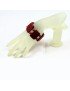 Bracelet plat tagua rouge