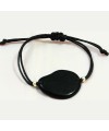 bracelet tranche de tagua teinte noir