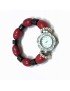 Montre bracelet perles Tagua teintées