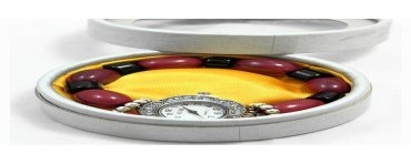 Montre bracelet perles Tagua teintées