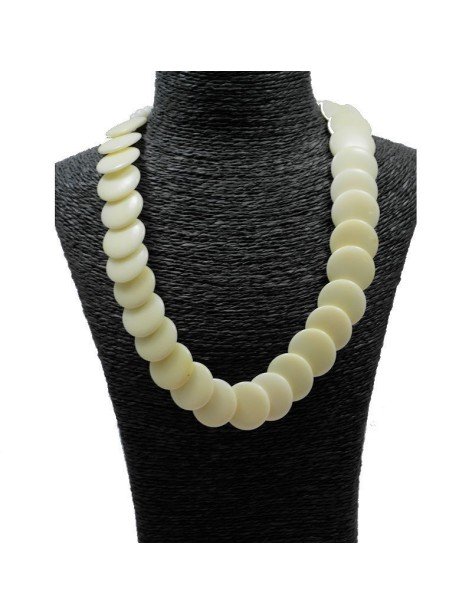 Collier pastilles de tagua Collier pastilles de tagua