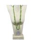 Sautoir perles de tagua teintées en vert