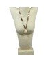 Collier perles de tagua teintées et naturelles