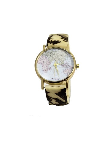 Montre Carte Du Monde, Bracelet en ivoire végétal