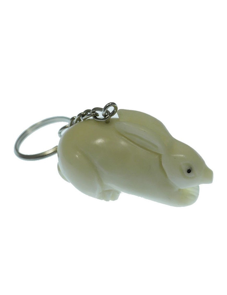 Porte clé lapin tagua 
