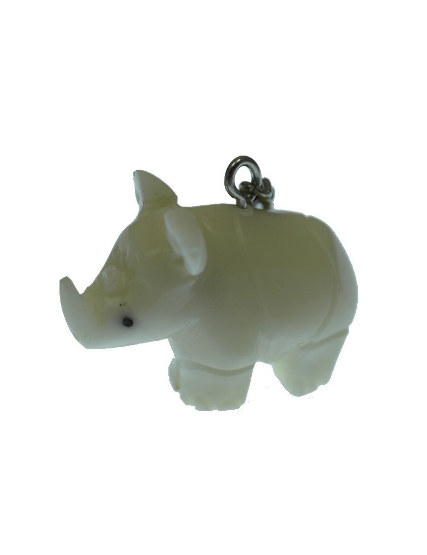 Porte clé rhinocéros tagua