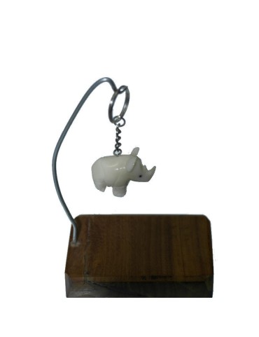Porte clé rhinocéros tagua
