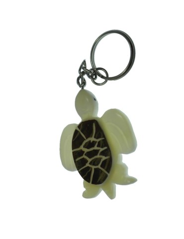 Porte clé tortue de mer écorce tagua 