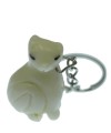 Porte clés chat assis tagua