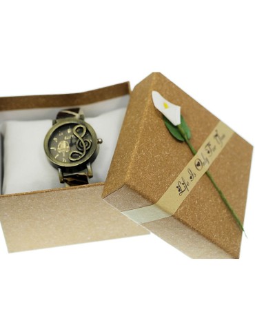 Femme Montre Tendance Quartz Bracelet en tagua ou ivoire végétal