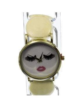 Femme Montre Tendance Quartz Bracelet en tagua ou ivoire végétal