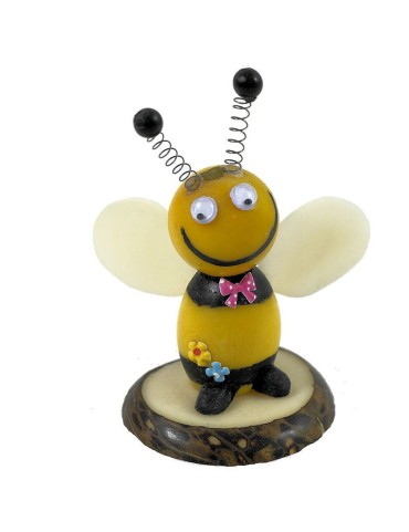 Abeille taillée dans la graine de tagua 