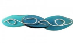 Barrette tranches de Tagua teintées 