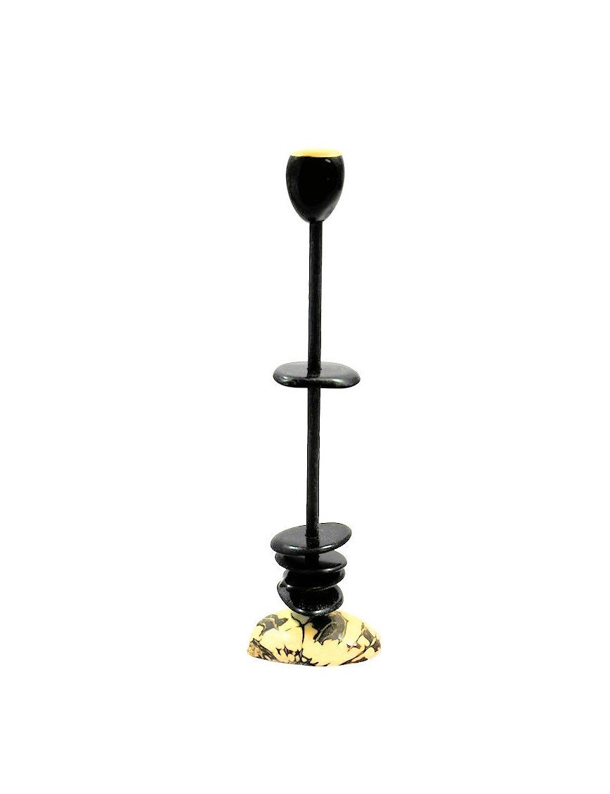 Chandelier tagua teinté en noir
