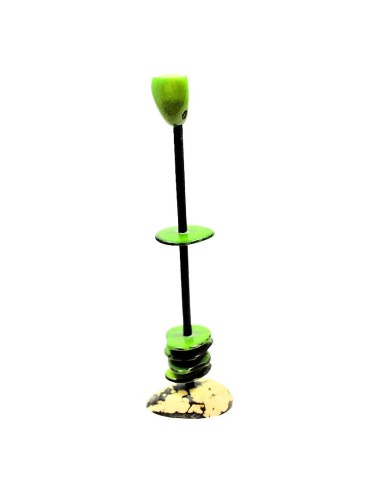 Chandelier tagua teinté en vert