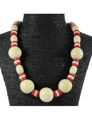 Collier perles de tagua