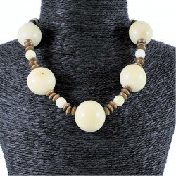 Collier perles de tagua