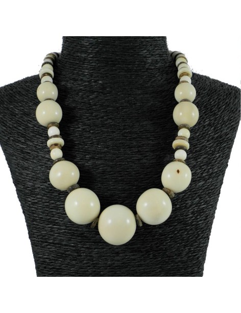 Collier perles de tagua Collier perles de tagua