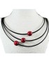 Collier  cuir et perles de tagua