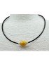Collier  cuir et perles de tagua
