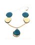 Collier monté sur cordon tressé en liège et chaine en acier inoxydable avec tranches de tagua
