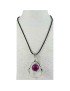 Pendentif alliage et perle de tagua
