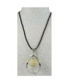 Pendentif alliage et perle de tagua naturelle